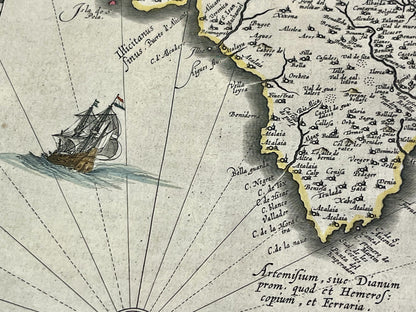 Carte geographique ancienne Royaume de Valence