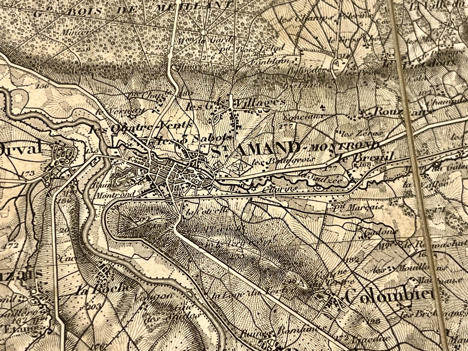 Carte geographique ancienne Saint-Amand-Montrond