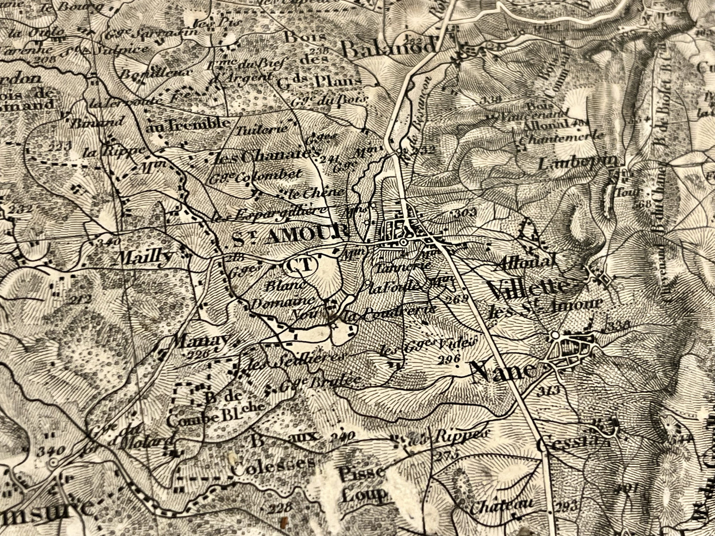 Carte geographique ancienne Saint-Amour