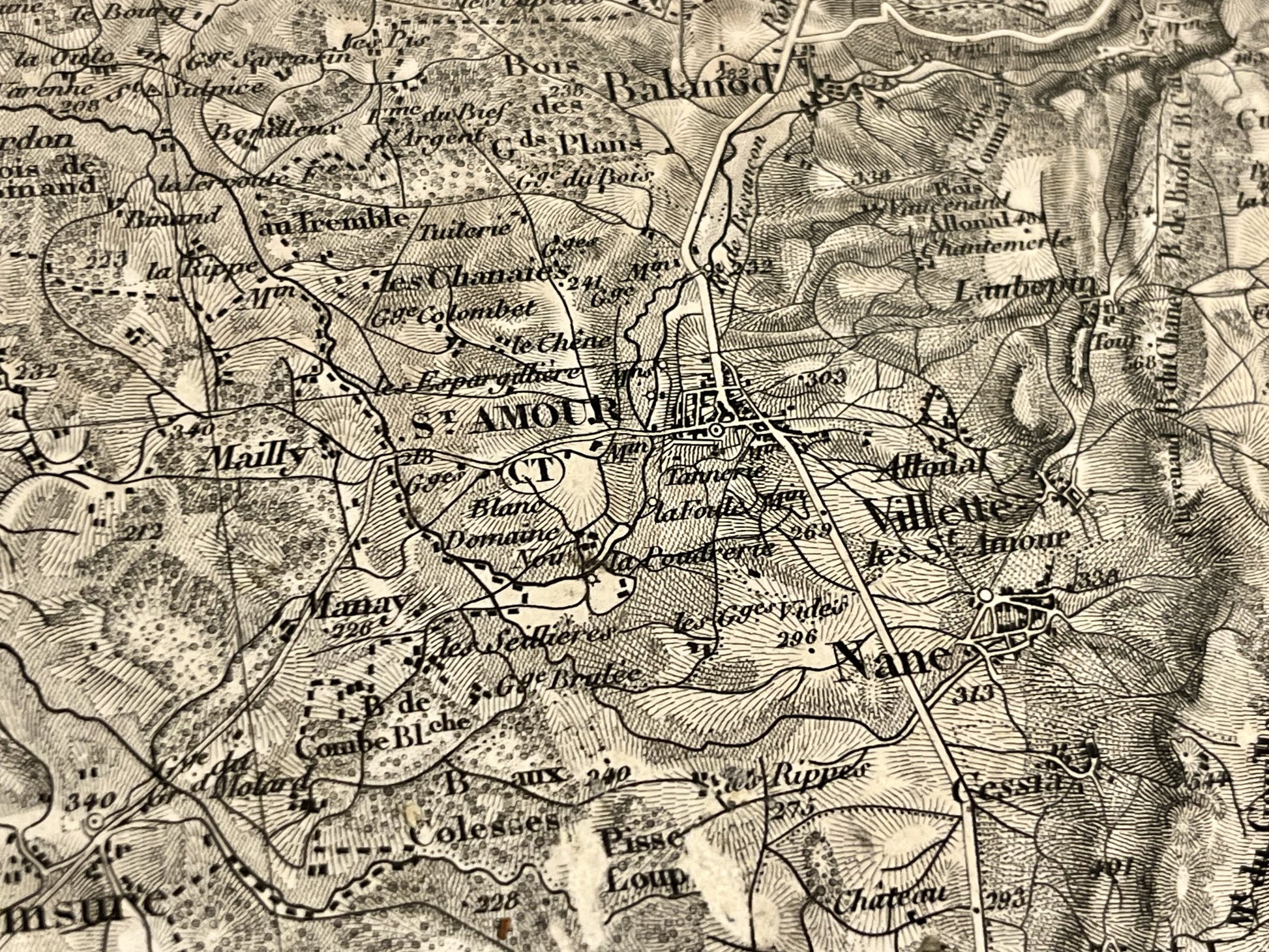 Carte geographique ancienne Saint-Amour