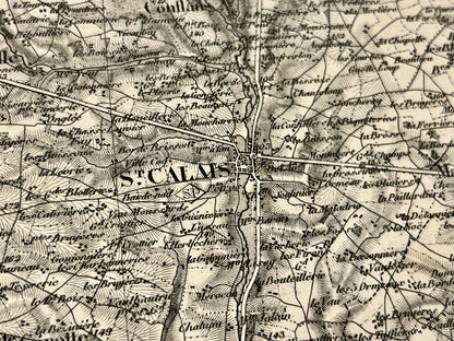 Carte geographique ancienne Saint-Calais
