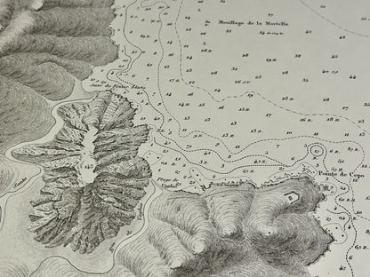 Carte geographique ancienne Saint-Florent Corse