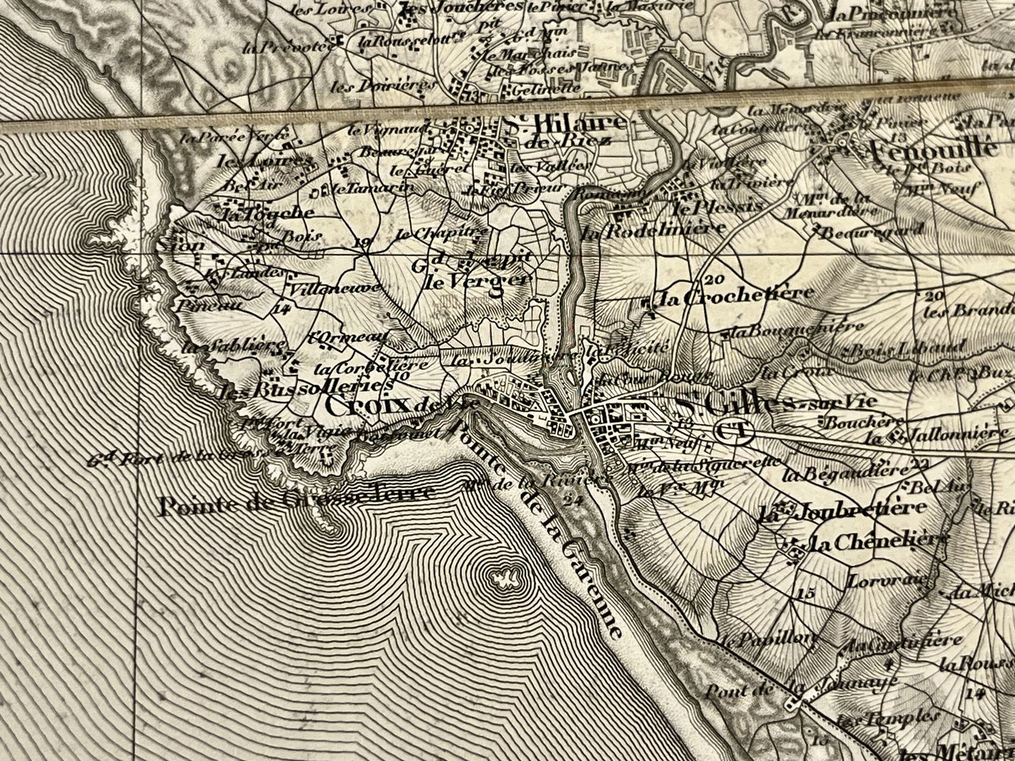 Carte geographique ancienne Saint-Gilles-Croix-de-Vie