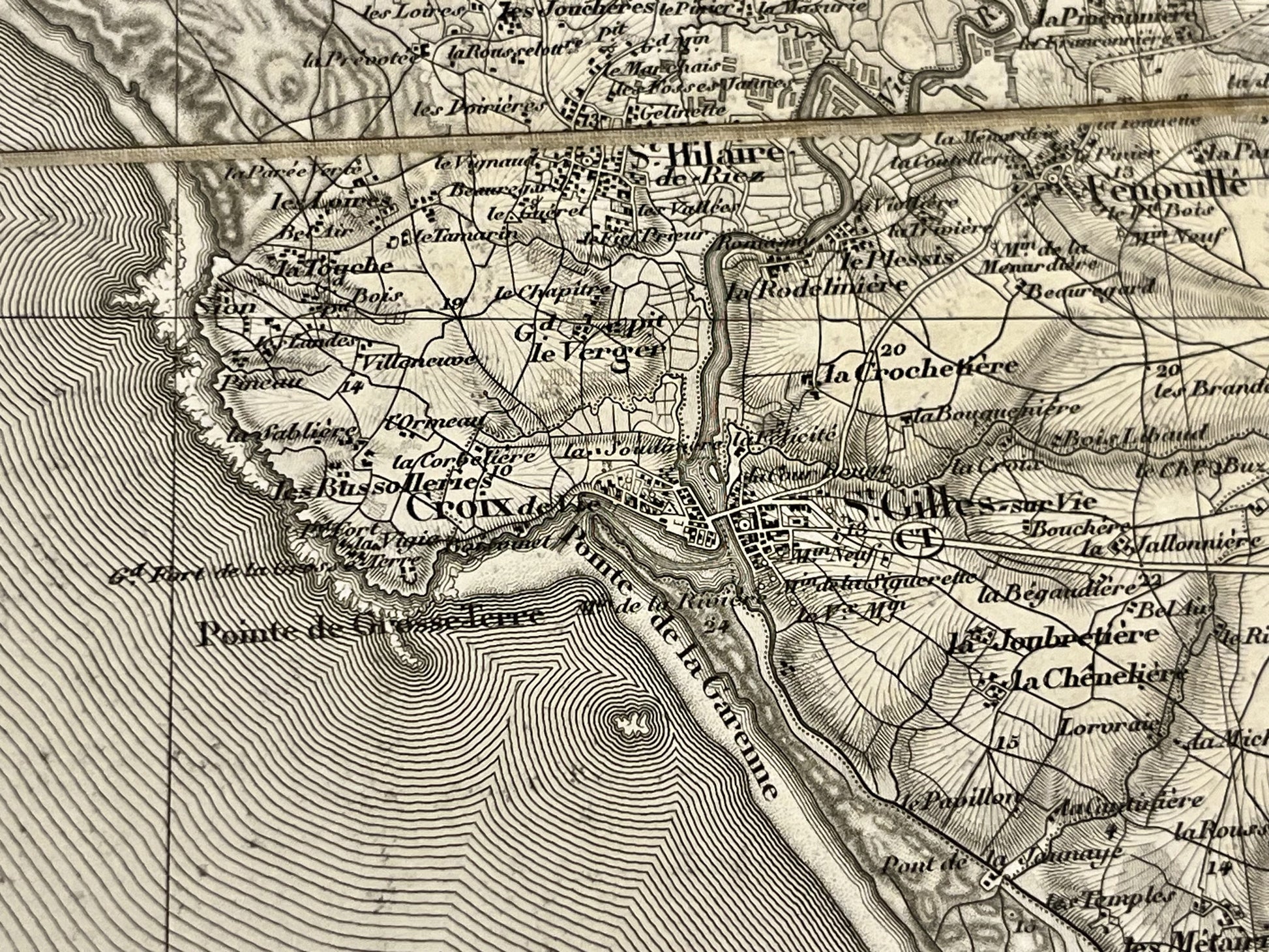 Carte geographique ancienne Saint-Gilles-Croix-de-Vie