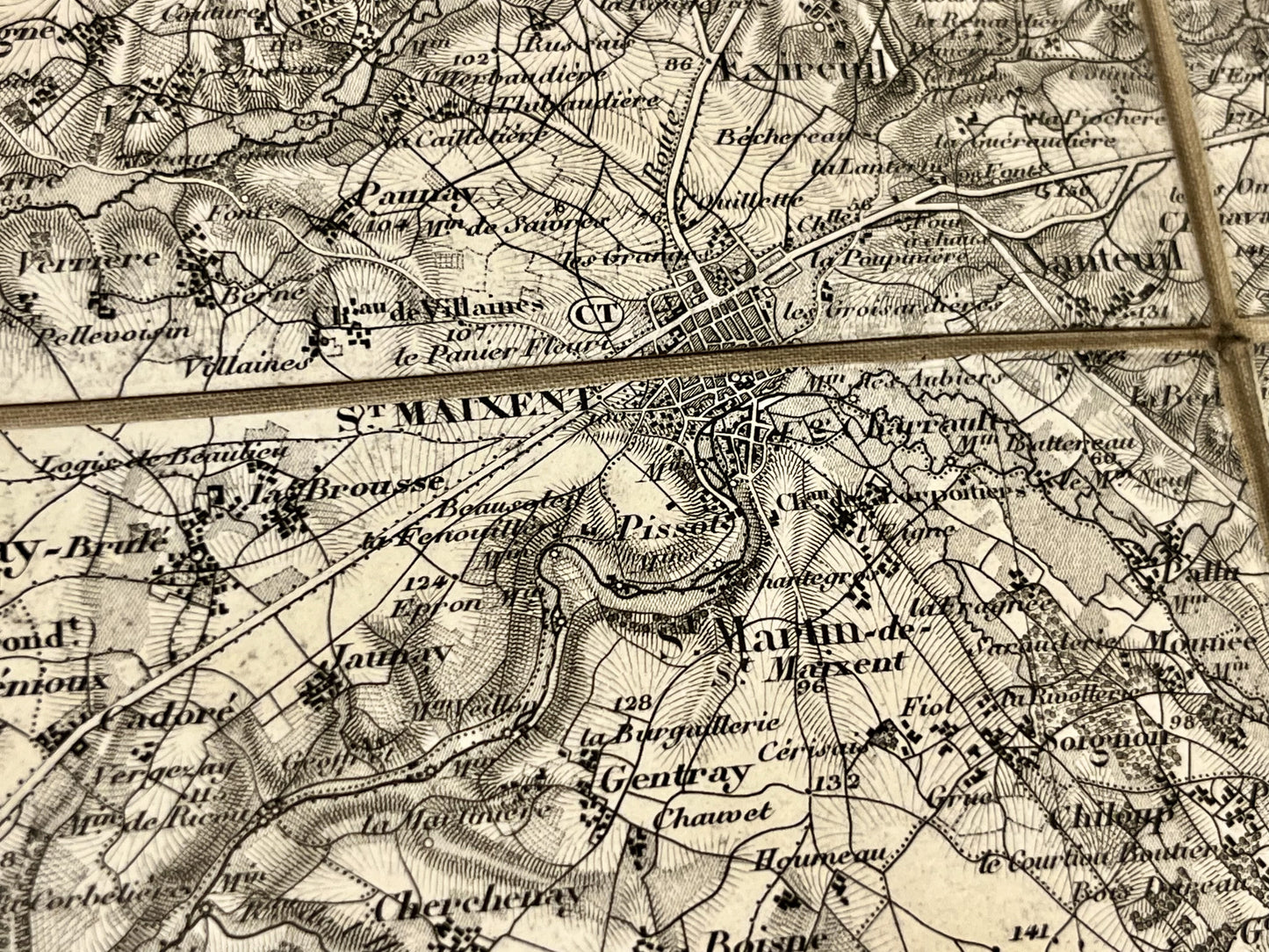 Carte geographique ancienne Saint-Maixent