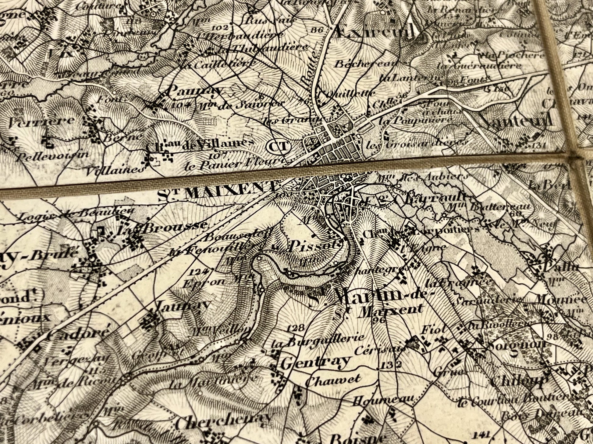 Carte geographique ancienne Saint-Maixent