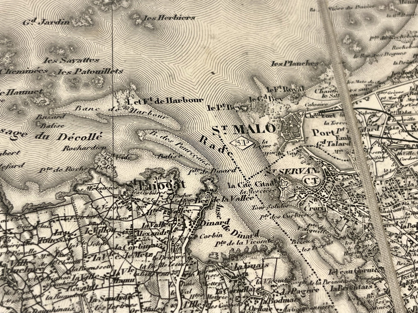Carte geographique ancienne Saint-Malo