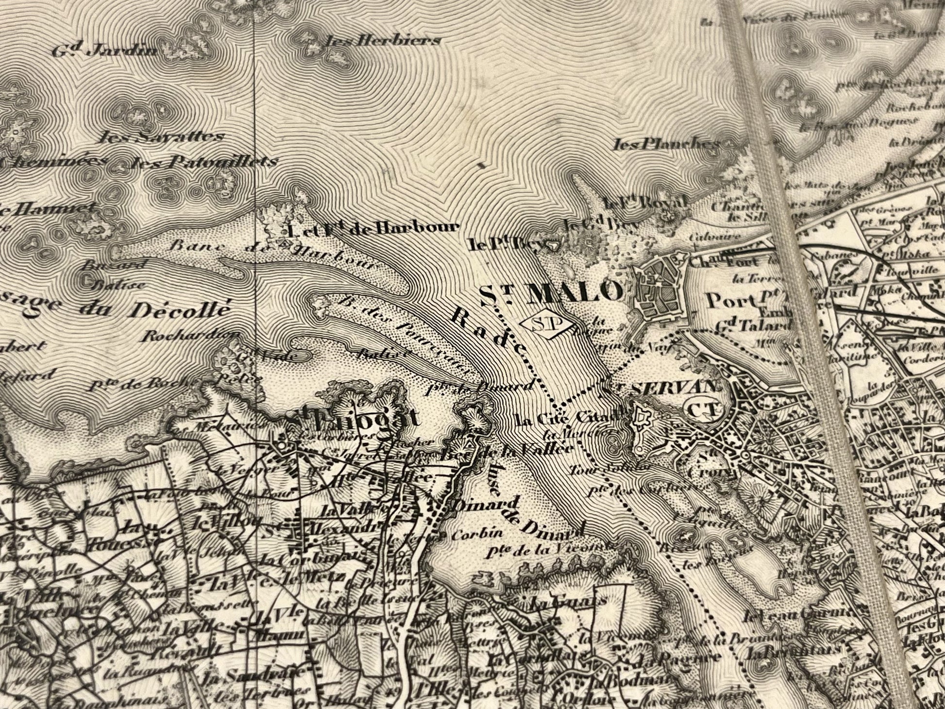 Carte geographique ancienne Saint-Malo