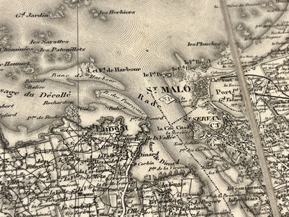 Carte geographique ancienne Saint-Malo