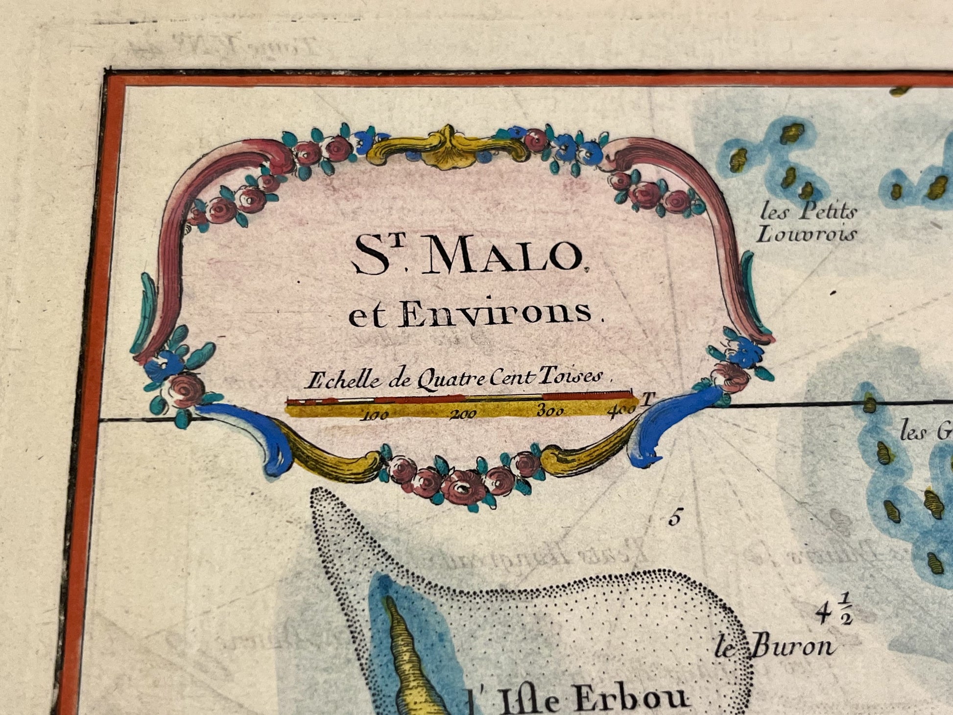 Carte geographique ancienne Saint-Malo et environs