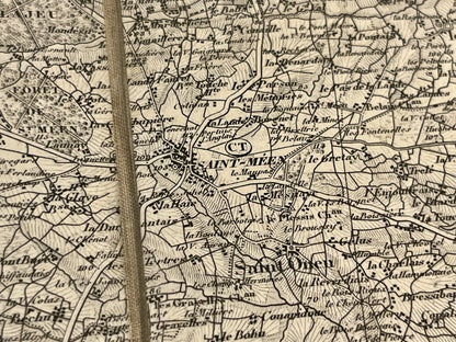 Carte geographique ancienne Saint-Meen