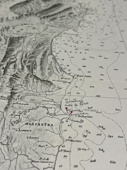 Carte geographique ancienne Sardaigne