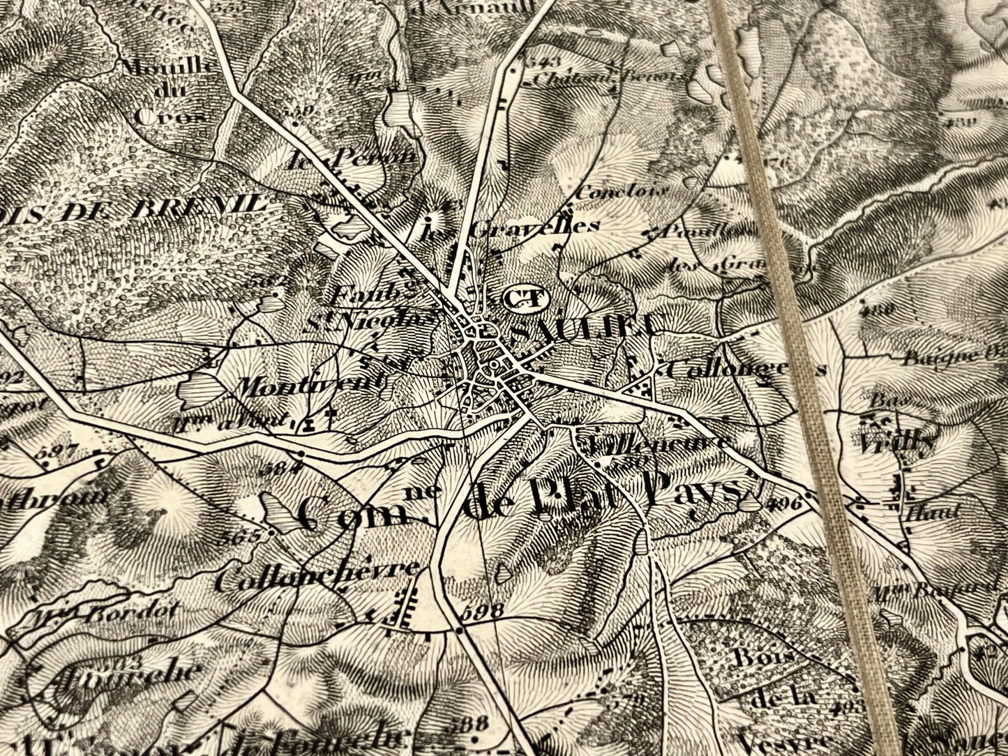 Carte geographique ancienne Saulieu