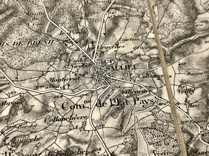 Carte geographique ancienne Saulieu
