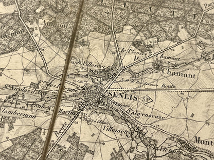 Carte geographique ancienne Senlis