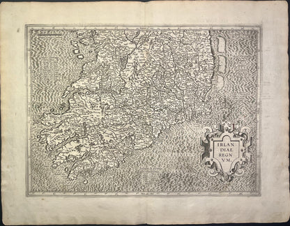 Carte geographique ancienne Sud Irlande par Mercator