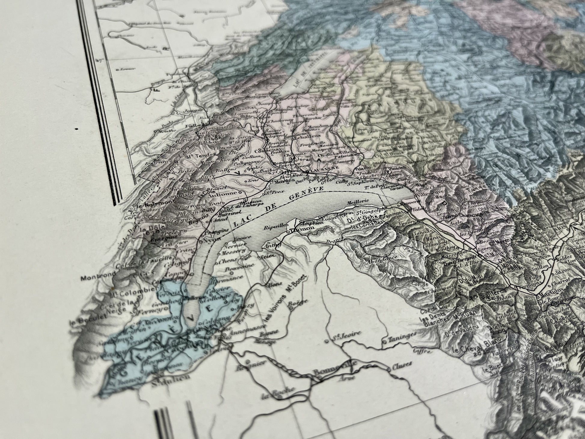 Carte geographique ancienne Suisse Helvetie