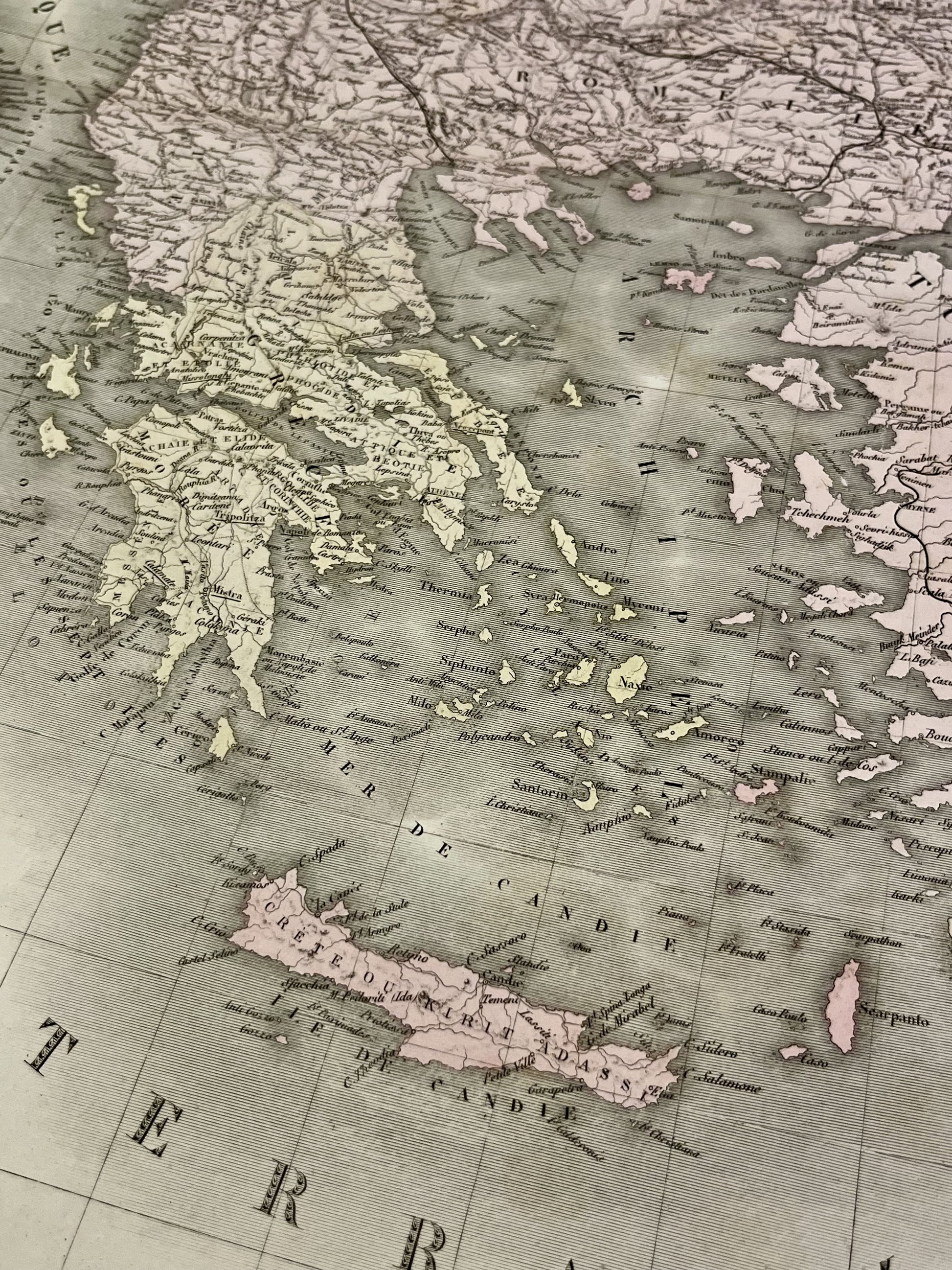 Carte geographique ancienne Turquie Europe