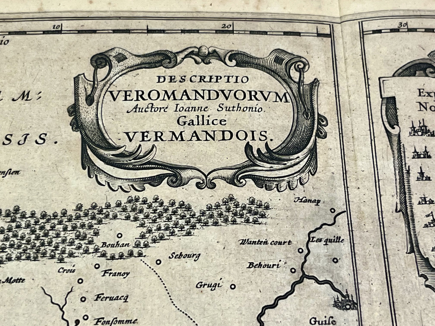 Carte geographique ancienne Vermandois