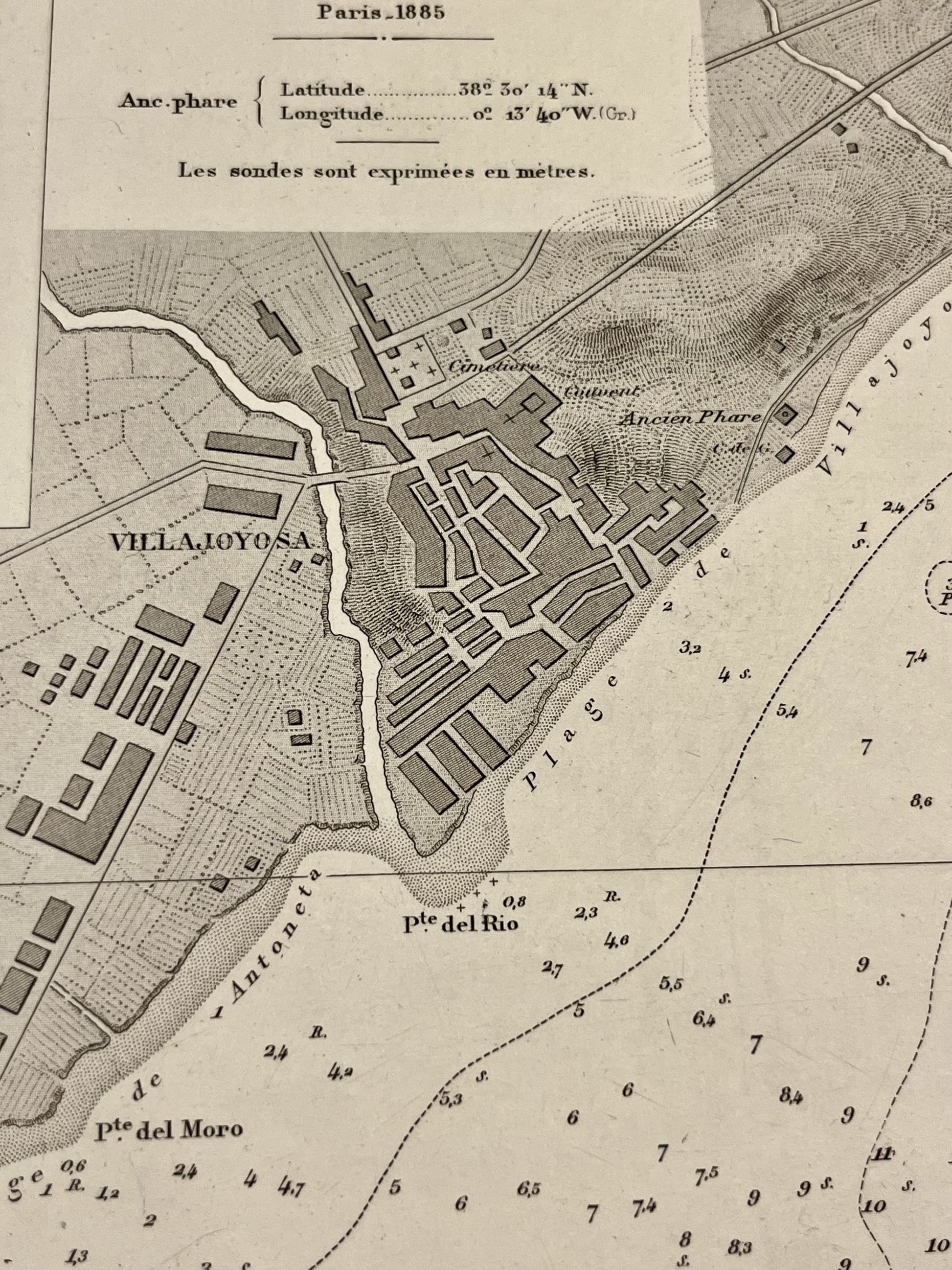Carte geographique ancienne Villajoyosa