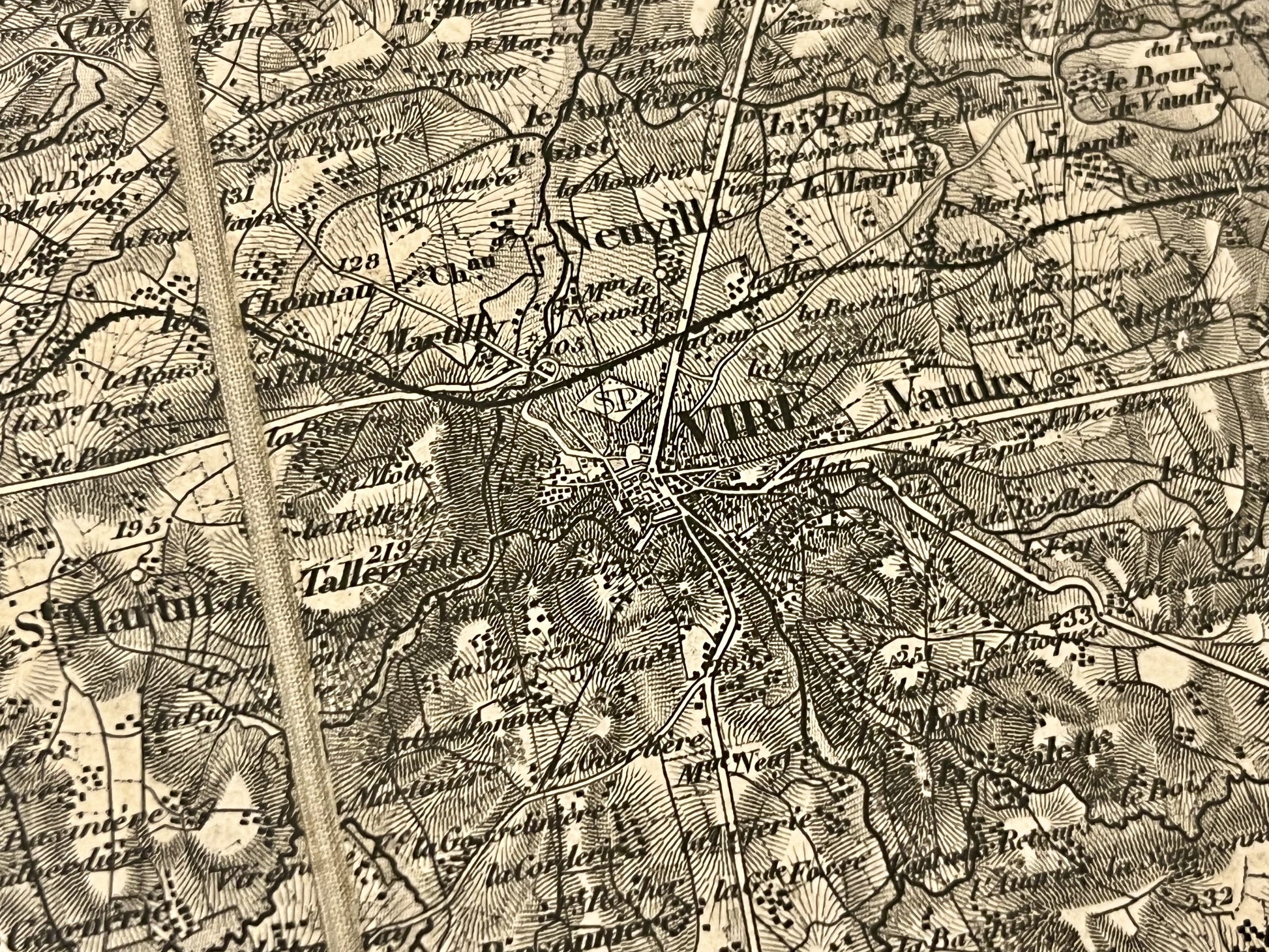 Carte geographique ancienne Vire
