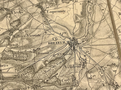 Carte geographique ancienne breteuil