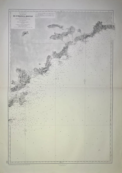 Carte geographique ancienne cote azur