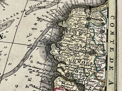 Carte geographique ancienne de la Manche