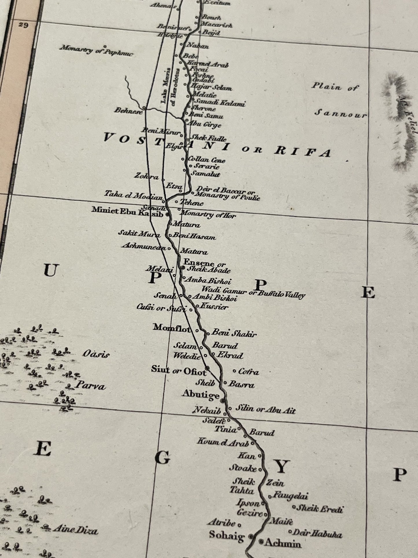 Carte geographique ancienne du Nil
