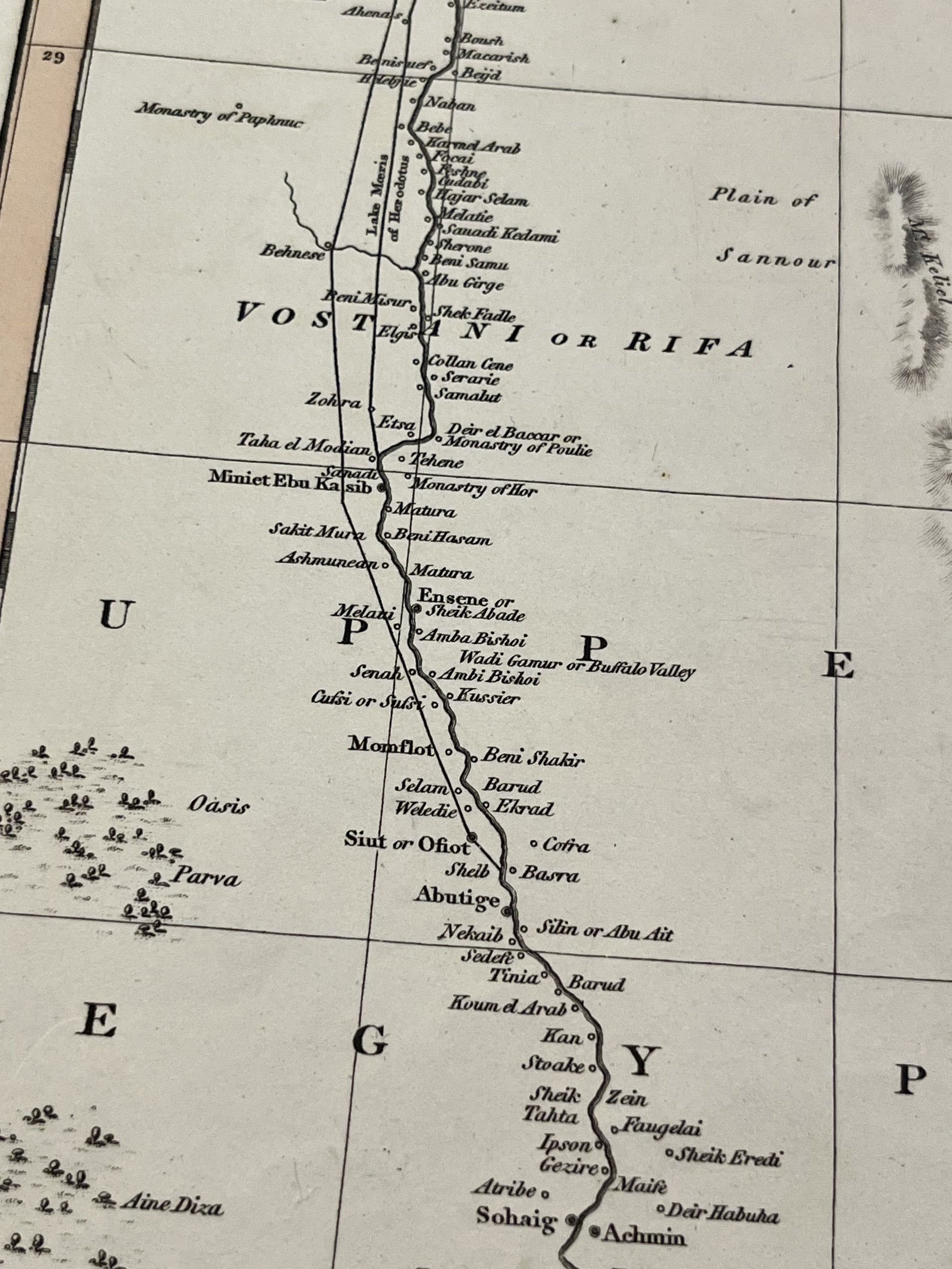 Carte geographique ancienne du Nil