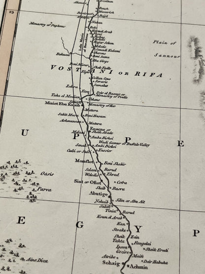Carte geographique ancienne du Nil