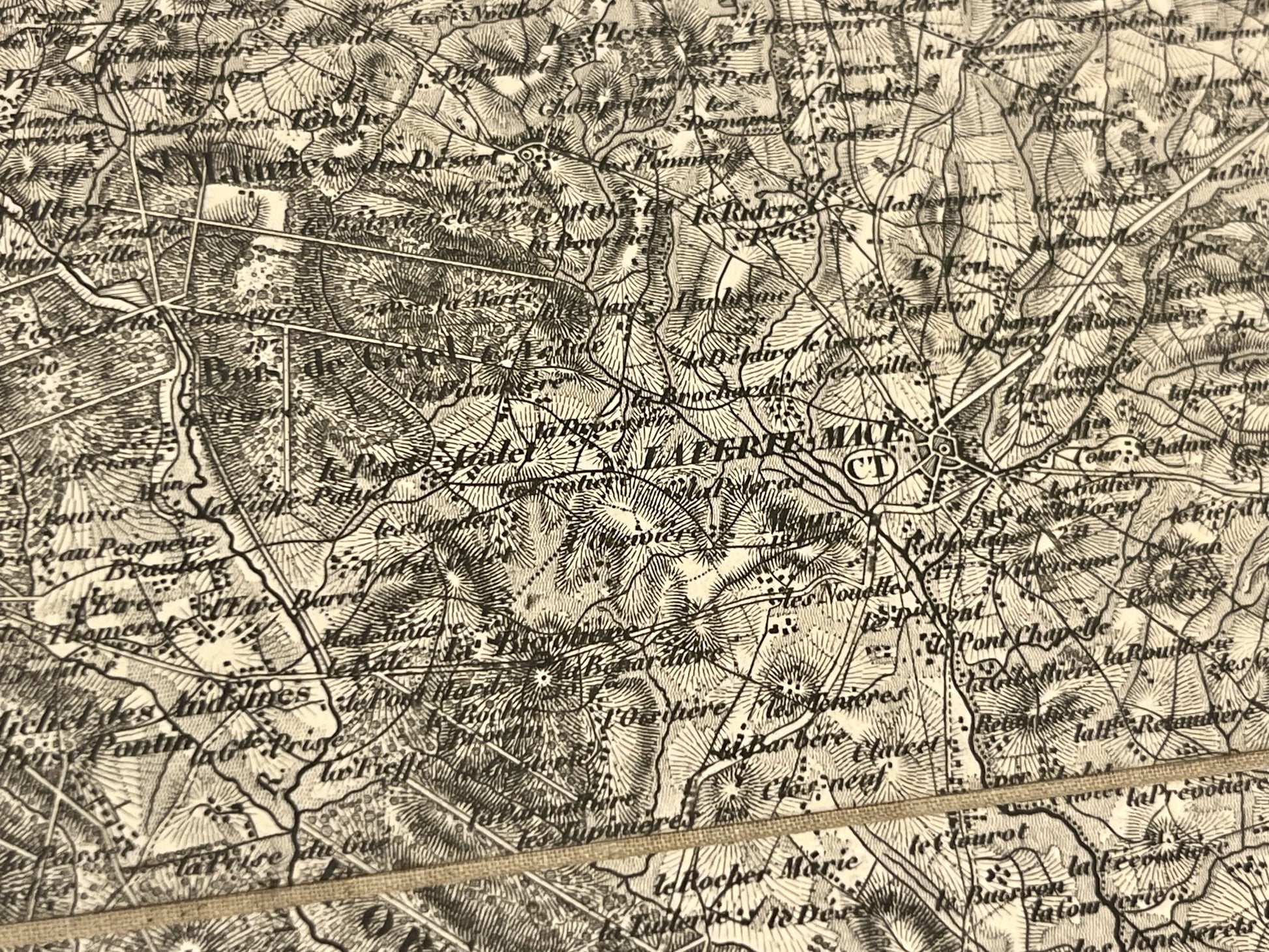 Carte geographique ancienne la Ferte-Mace