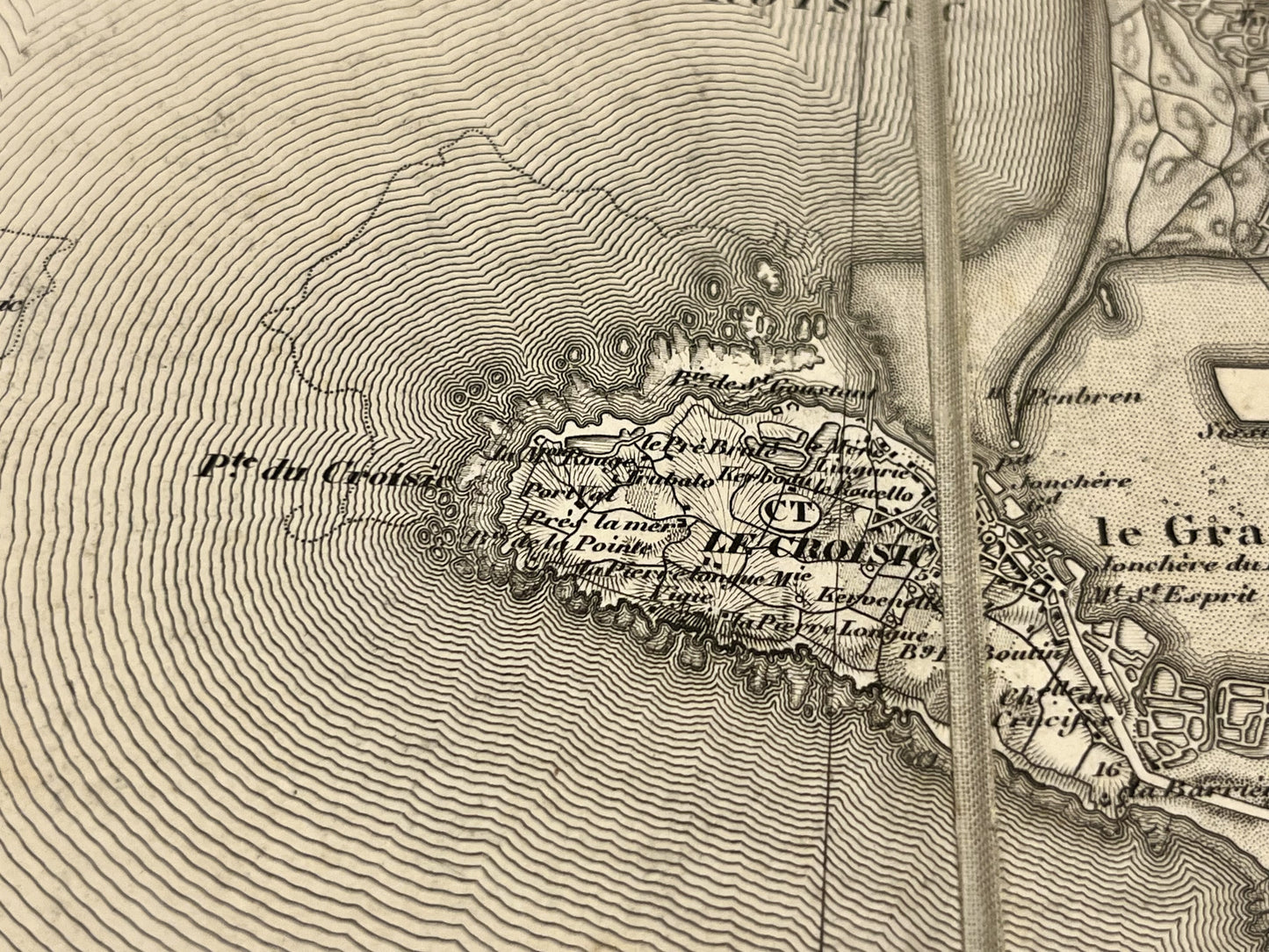 Carte geographique ancienne le Croisic