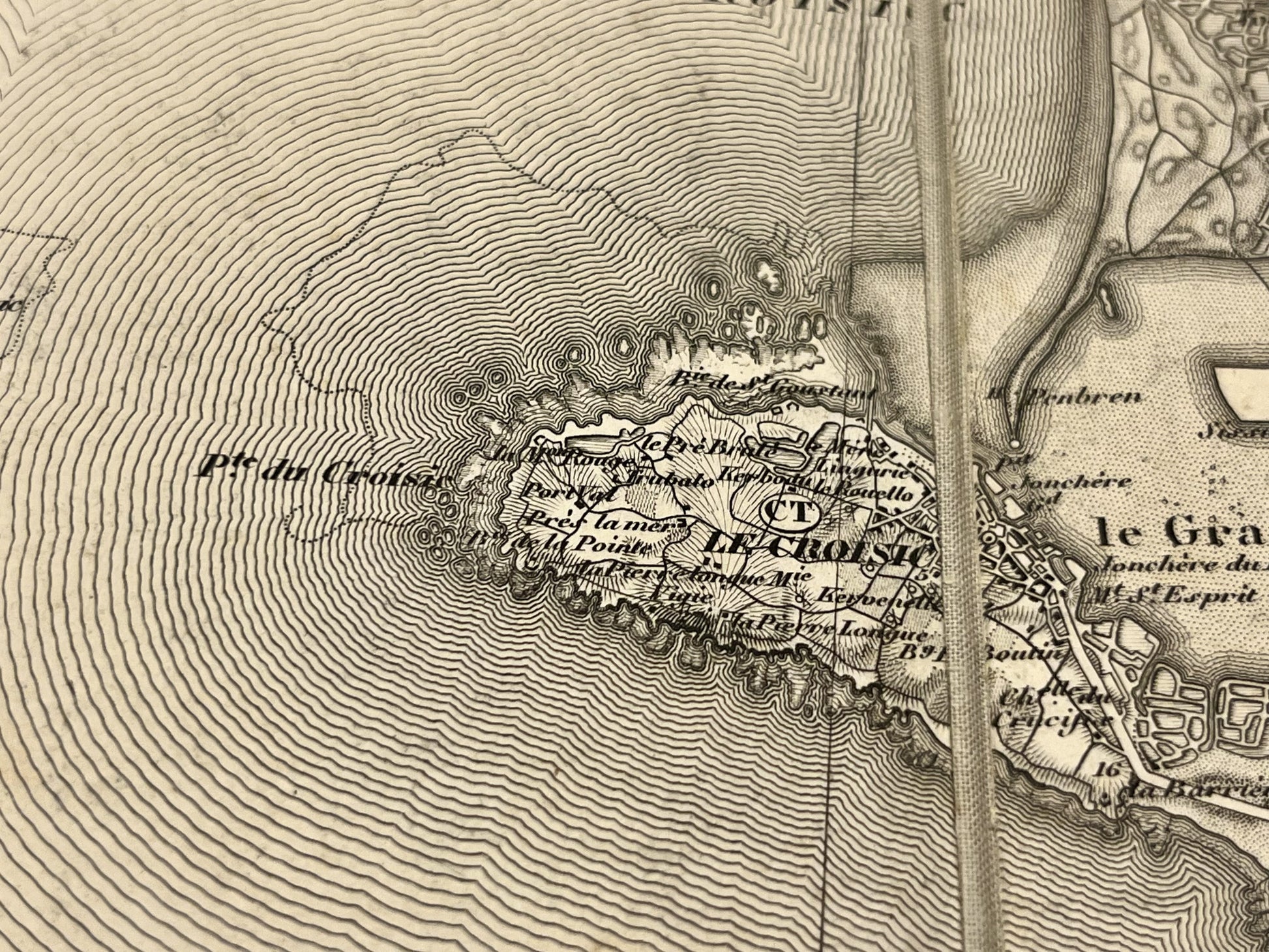 Carte geographique ancienne le Croisic