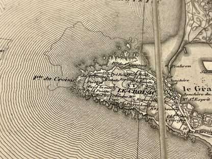 Carte geographique ancienne le Croisic