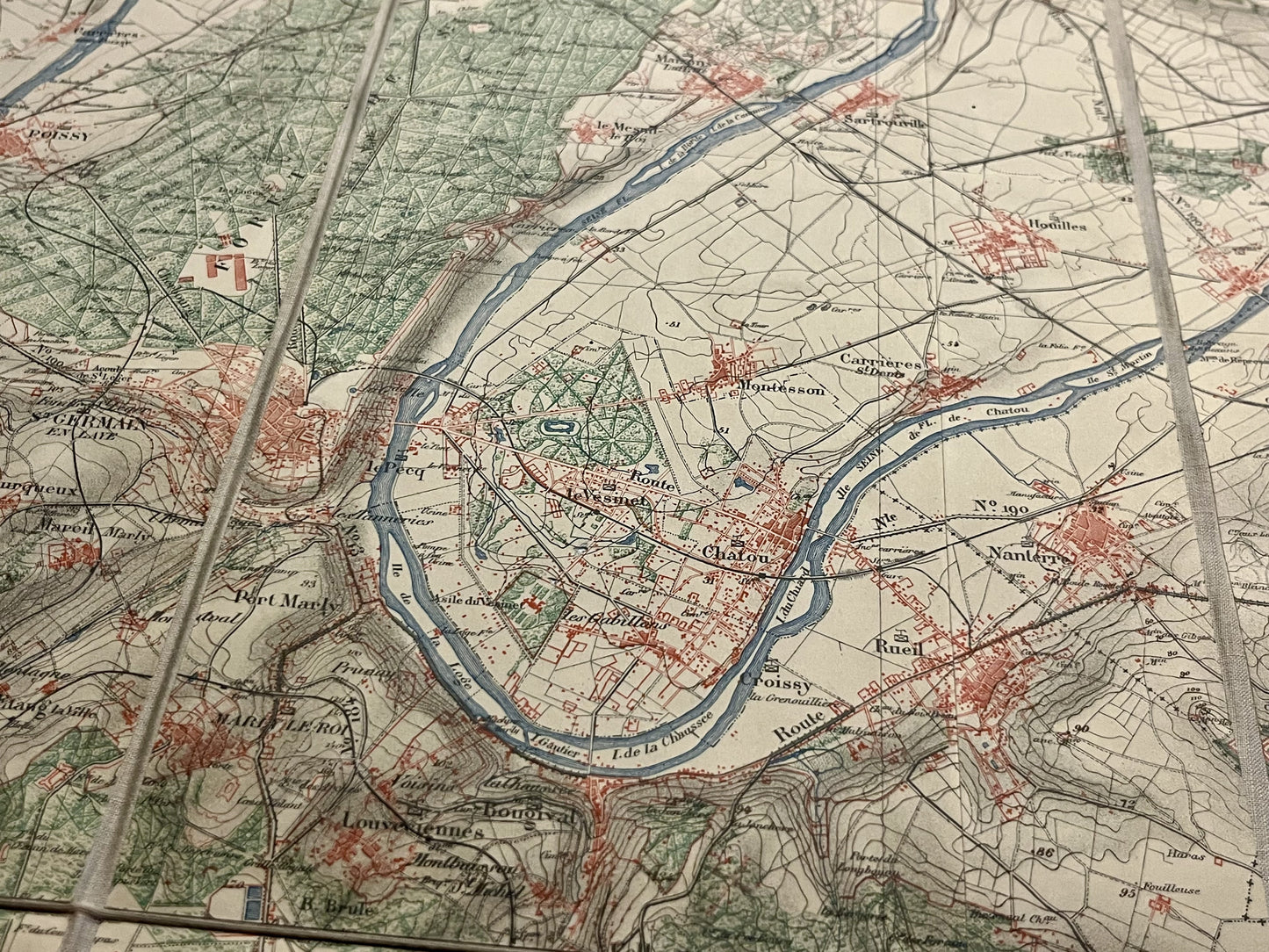 Carte geographique ancienne region parisienne