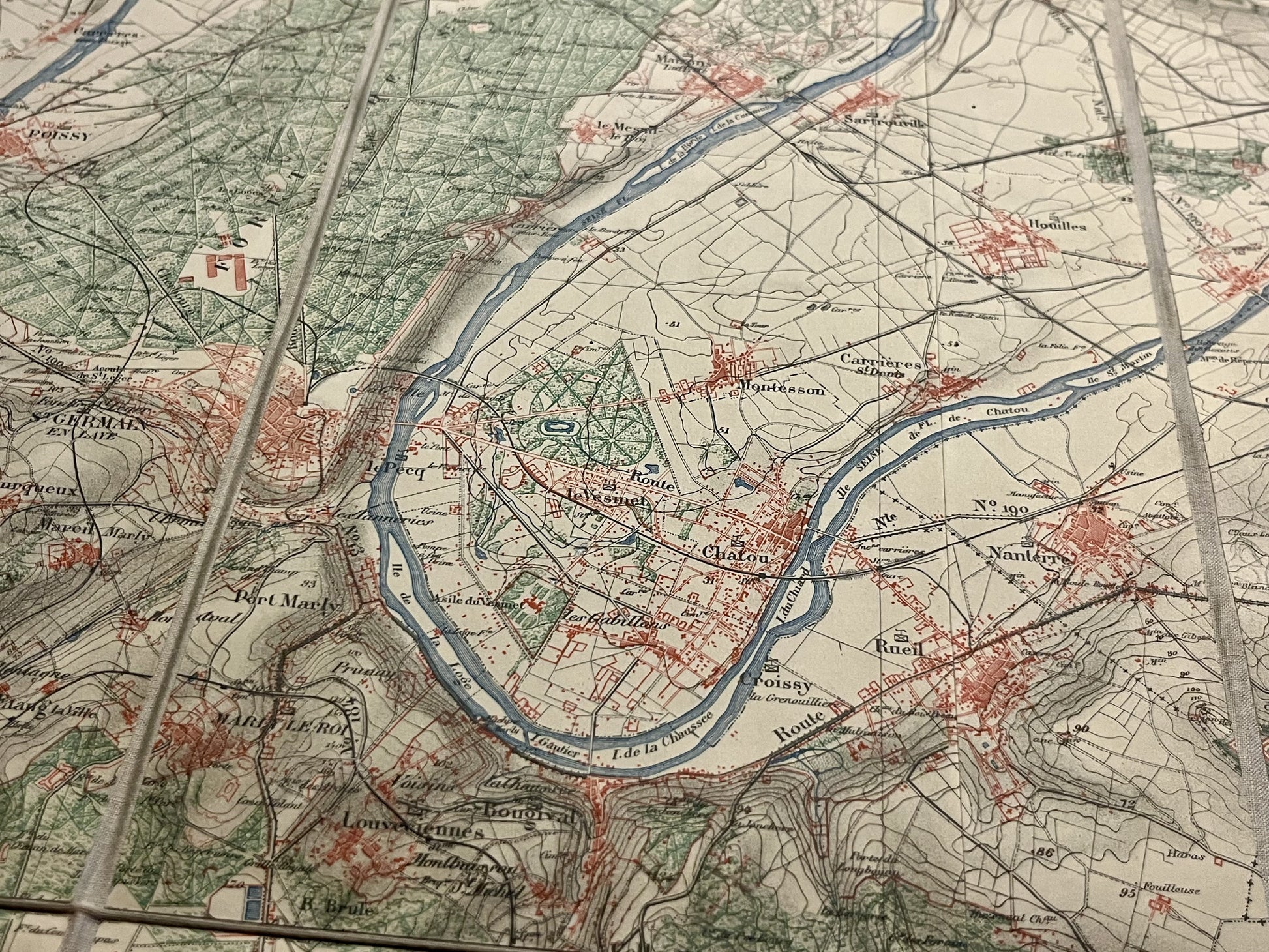 Carte geographique ancienne region parisienne