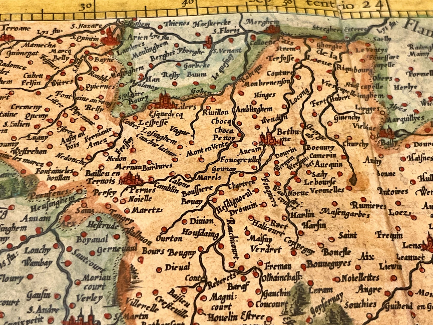 Carte geographique artois authentique