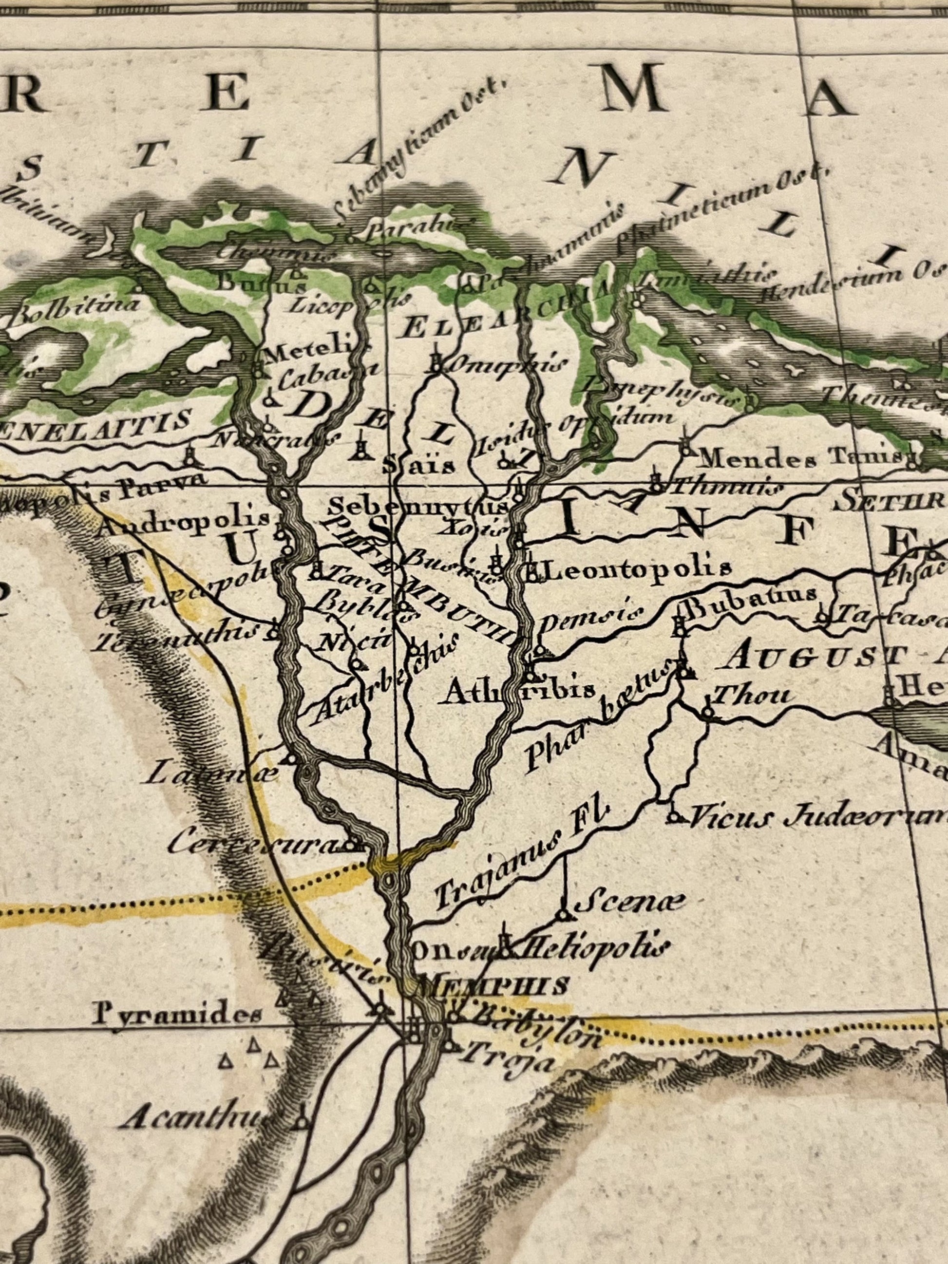 Carte geographique authentique Egypte