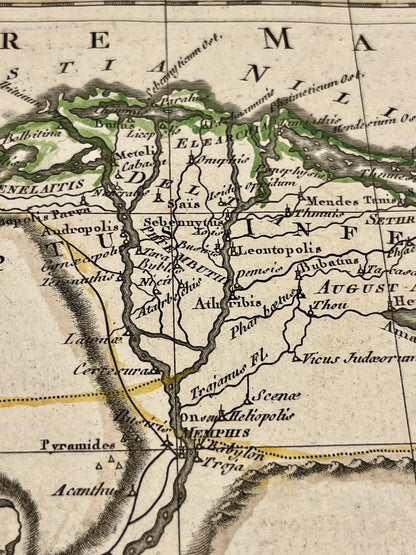 Carte geographique authentique Egypte
