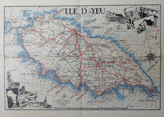 Carte geographique de l'Ile d Yeu