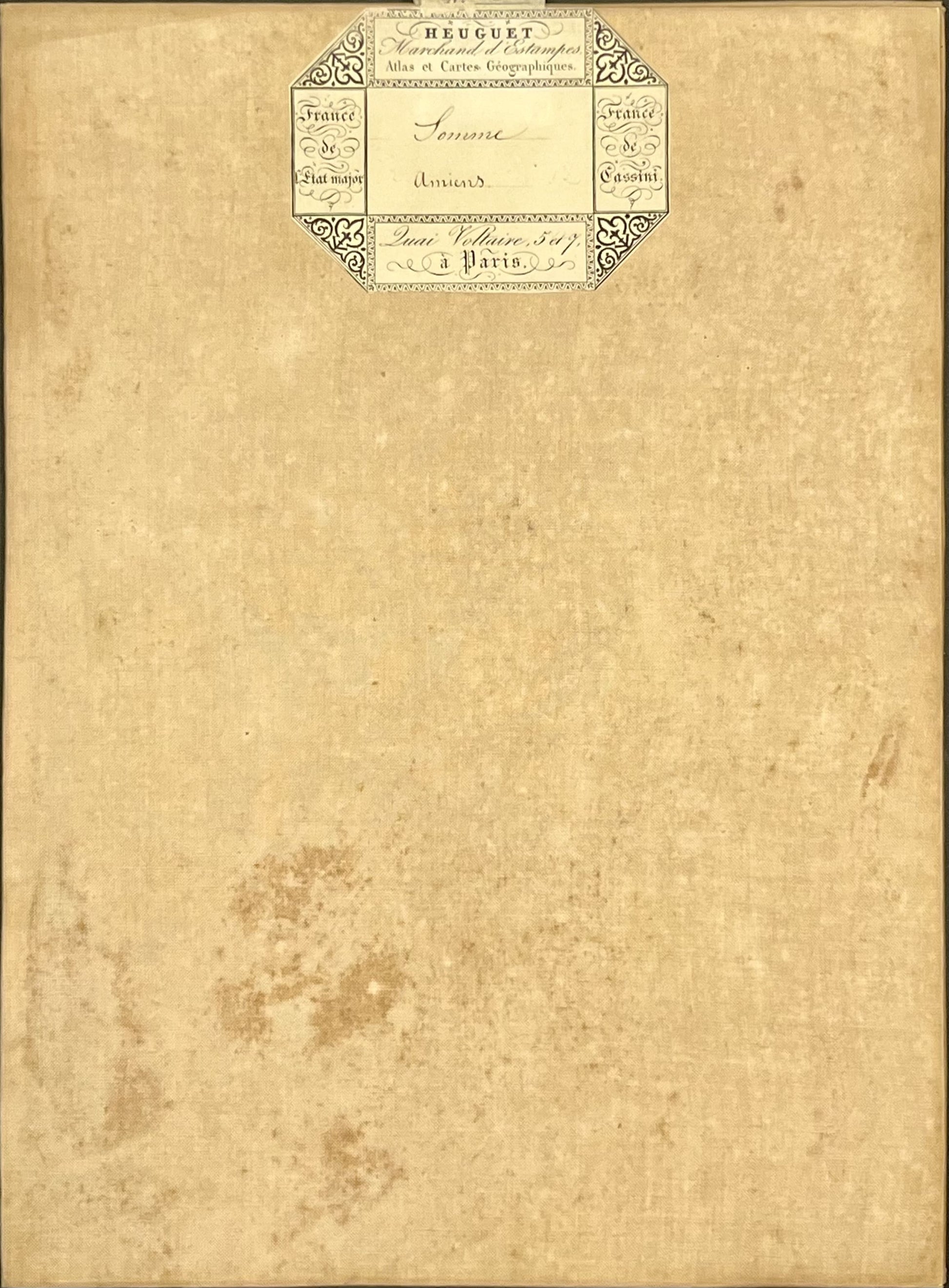 Carte geographique entoilee Amiens