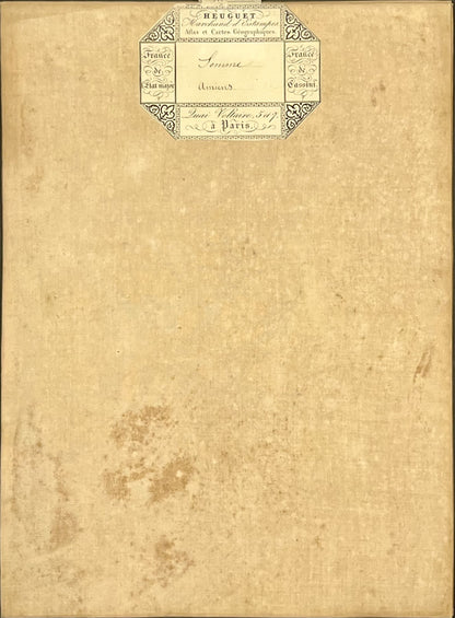 Carte geographique entoilee Amiens