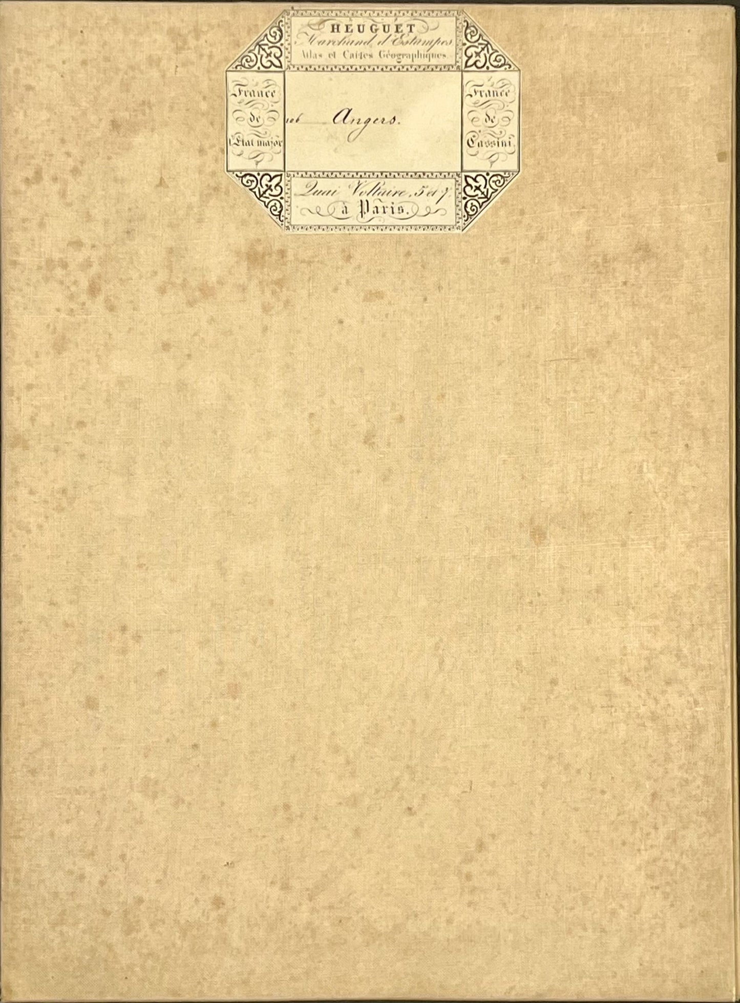 Carte geographique entoilee Angers