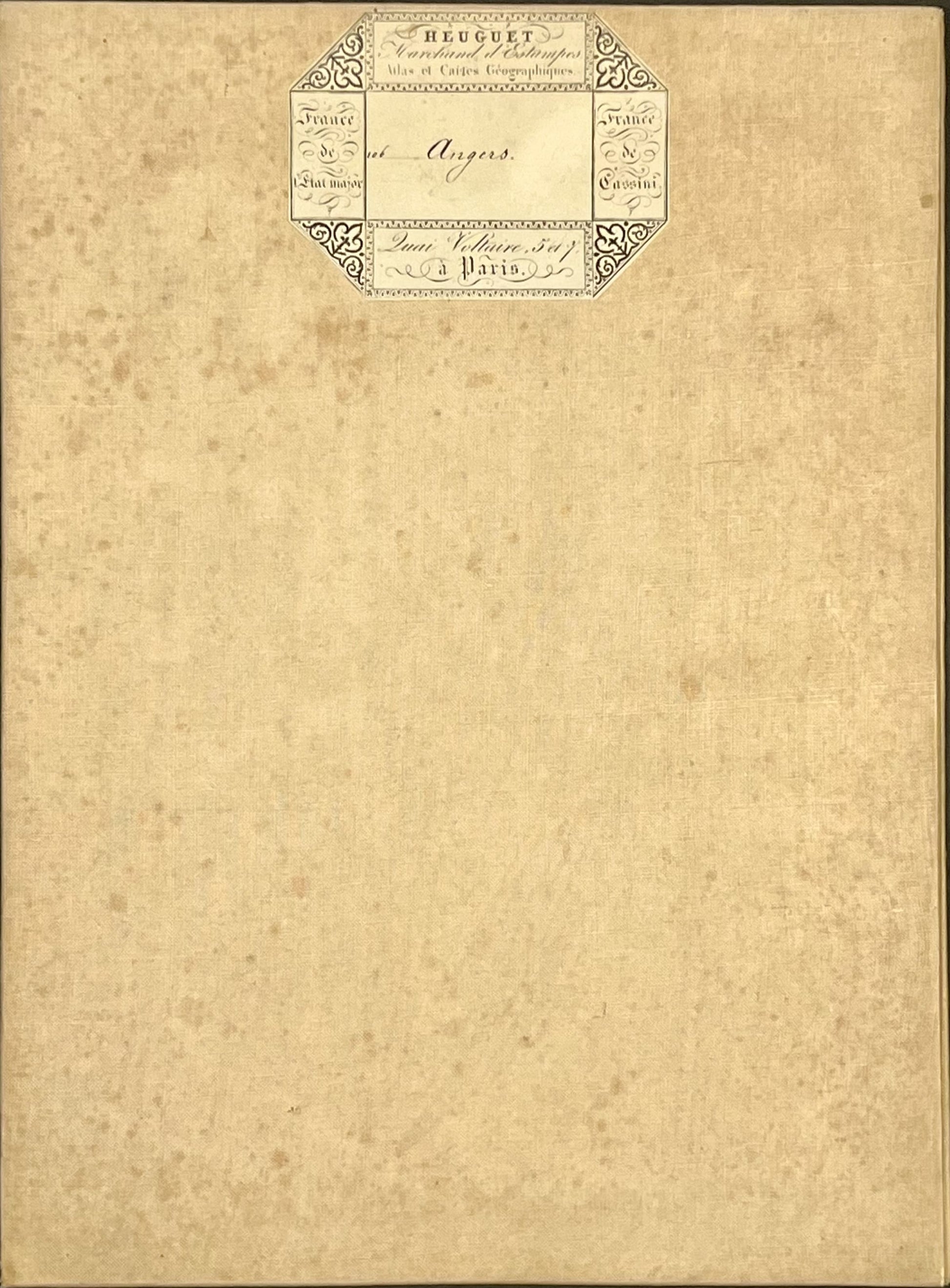 Carte geographique entoilee Angers