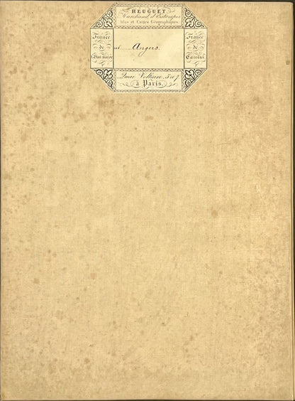 Carte geographique entoilee Angers
