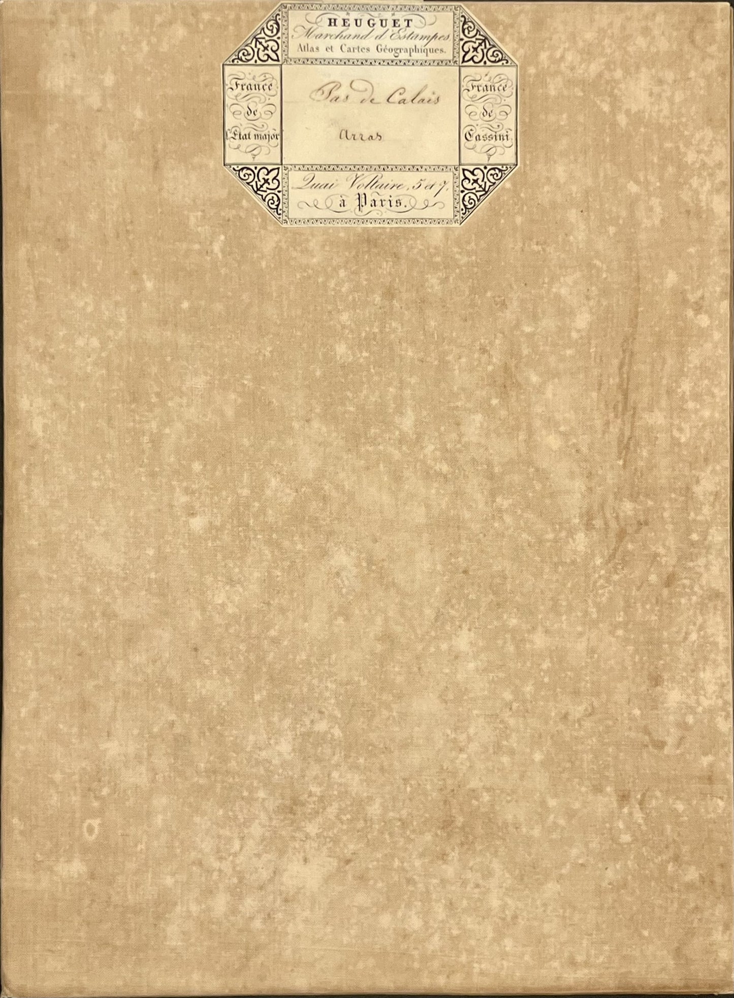 Carte geographique entoilee Arras
