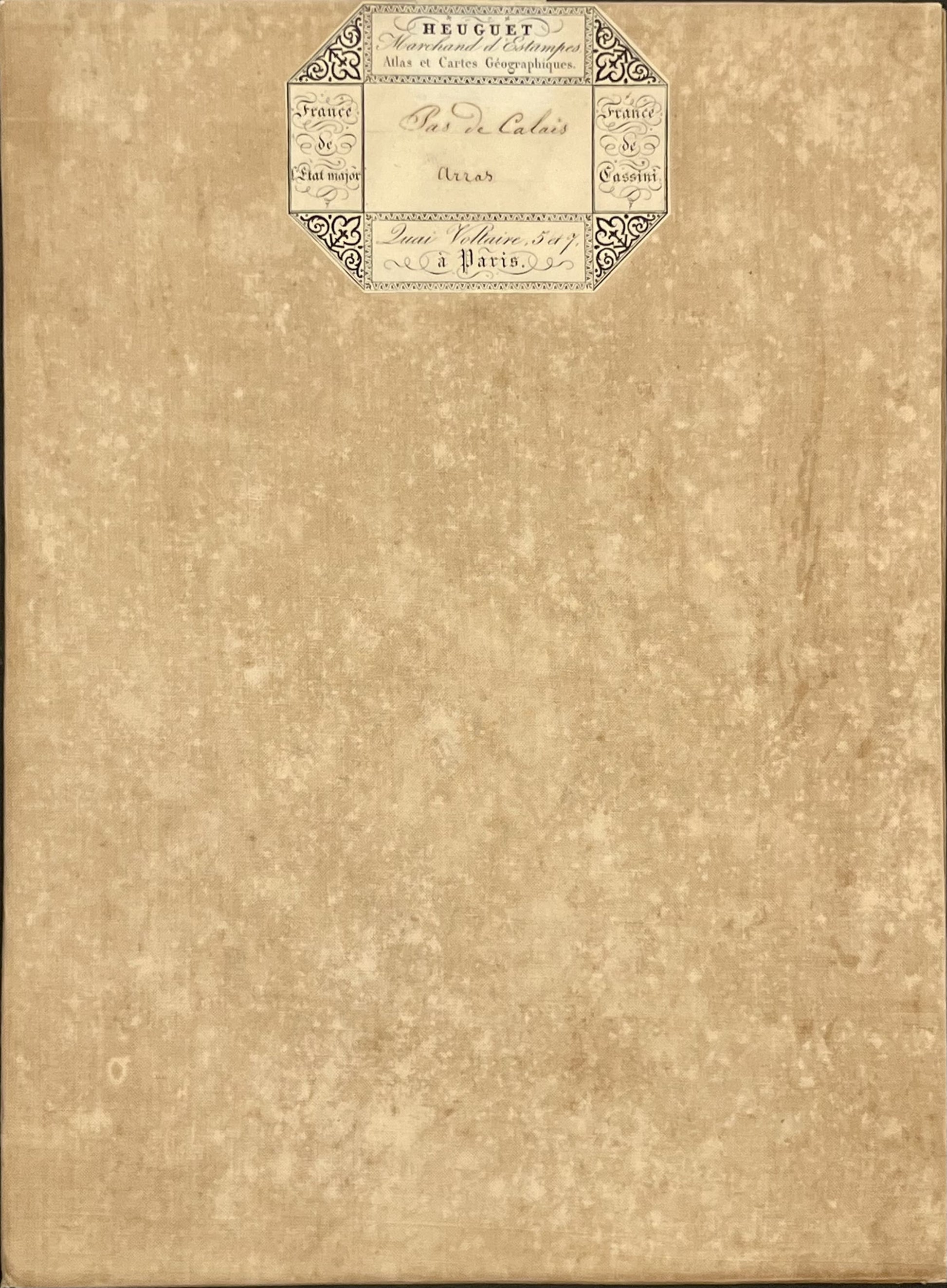 Carte geographique entoilee Arras