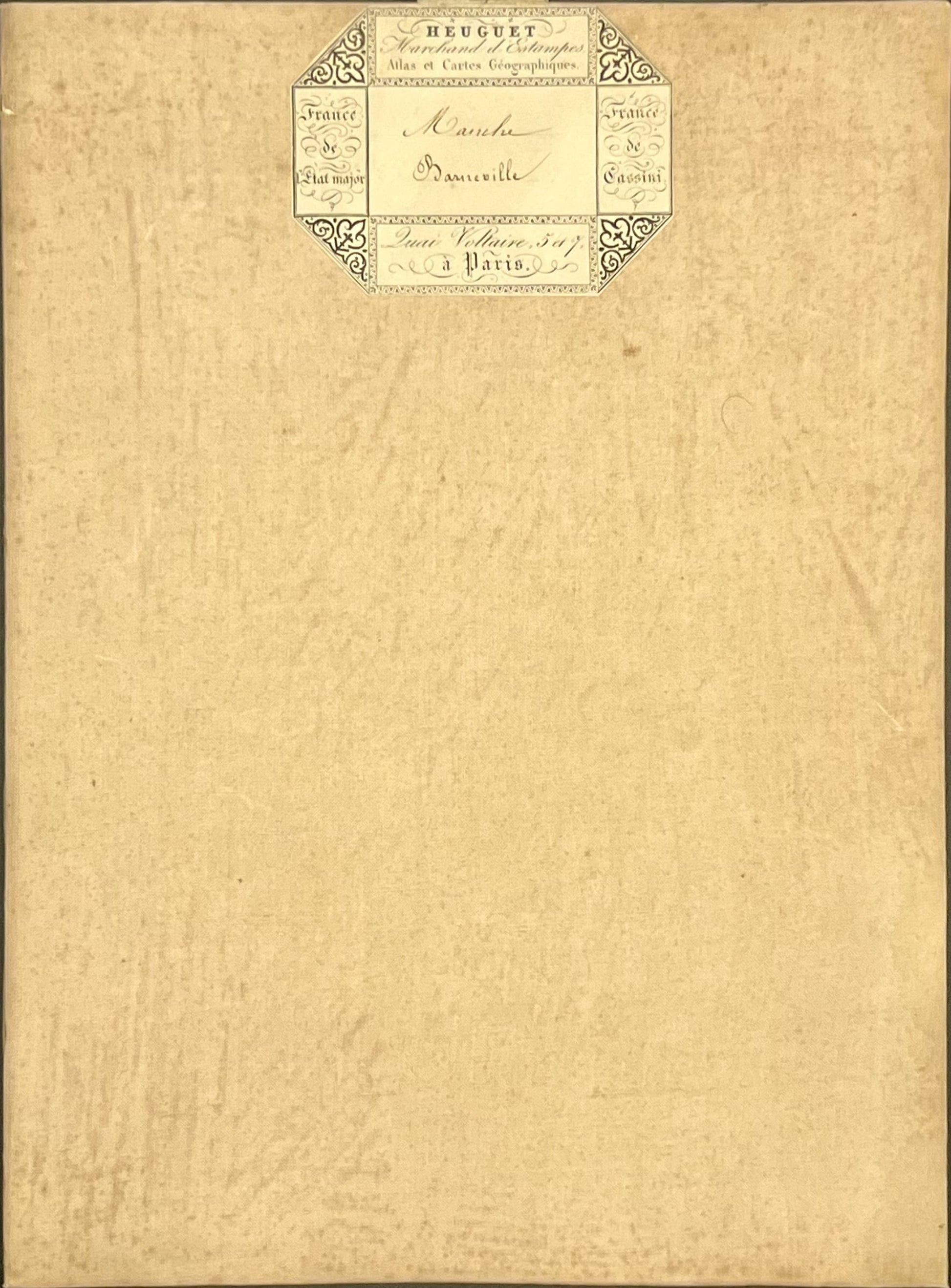 Carte geographique entoilee Barneville