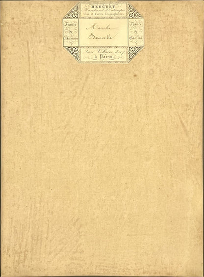 Carte geographique entoilee Barneville